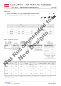 MCR03ERTFL2R00 Datasheet Cover