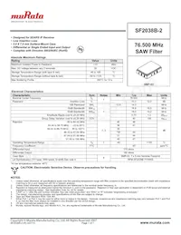 SF2038B-2 Datasheet Cover