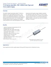 T212B106K020CS Datasheet Cover