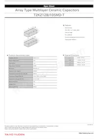 T2K212BJ105MD-T Datasheet Cover