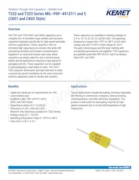 T322D685K035AT Datasheet Cover