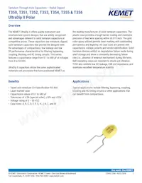 T355E106K025AT Datasheet Cover