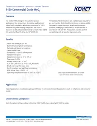 T490B227M006ATE500 Datasheet Cover