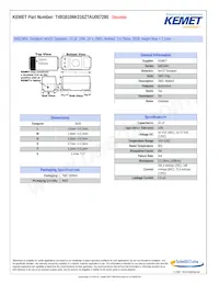 T491B106K016ZTAU007280 Datenblatt Cover