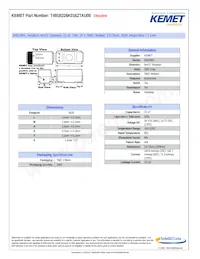 T491B226K016ZTAU00 Datasheet Cover