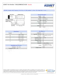 T491D226M016ZTAU00 Datasheet Cover