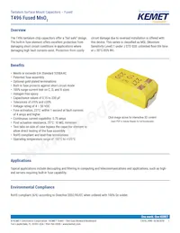 T496X226M025ATE900 Datasheet Cover