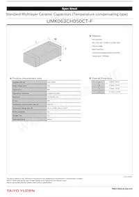 UMK063CH050CT-F Datasheet Cover