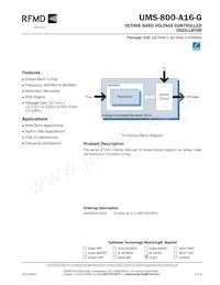 UMS-800-A16-G 데이터 시트 표지