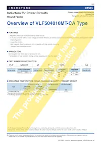VLF504010MT-220M-CA Datasheet Page 3
