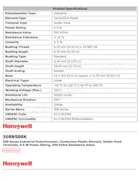 308N500K Datasheet Pagina 2