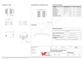 74405024022 Datasheet Cover