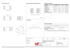 74479262210 Datasheet Cover