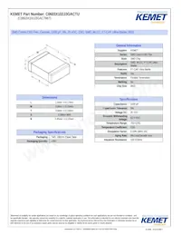 C0603X102J3GACTU Datasheet Cover