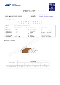 CL10A225KL8NNNC 데이터 시트 표지