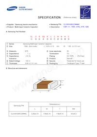 CL31B102KCCNNNC 데이터 시트 표지