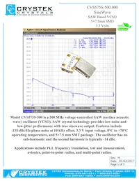 CVS575S-500.000 Datasheet Cover