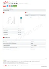 DEA1X3F150JCDB Datasheet Cover