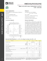 HMC510LP5 Datasheet Cover