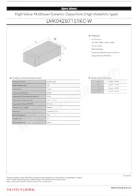 LMK042B7151KC-W Datasheet Cover