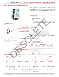 LPW822M1VQ30V-W Datasheet Cover