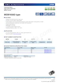 MEM1608D501RT001 Datasheet Cover