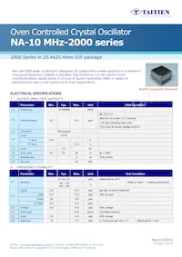 NA-10M-2000數據表 封面