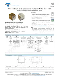 T22C686K050EZS Datasheet Cover