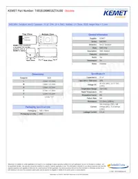 T491B106M016ZTAU00 Datasheet Cover