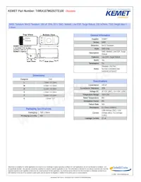 T495X107M020ZTE100 Datasheet Cover