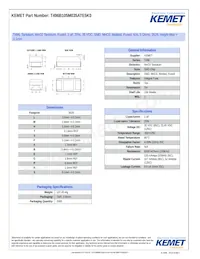 T496B105M035ATE5K0 Datasheet Cover