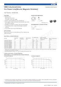 VLF3010ST-100MR53 Datasheet Copertura