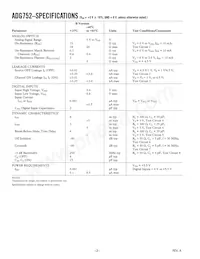 ADG752BRT-REEL7 Datasheet Pagina 2