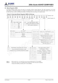 AS4C128M16D3-12BANTR 데이터 시트 페이지 18