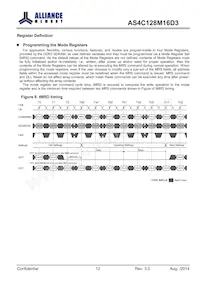 AS4C128M16D3-12BINTR Datasheet Pagina 12