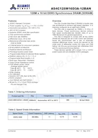 AS4C128M16D3A-12BANTR Datasheet Page 2
