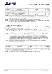 AS4C128M16D3A-12BINTR Datasheet Page 21