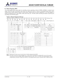 AS4C128M16D3LA-12BANTR Datasheet Page 14