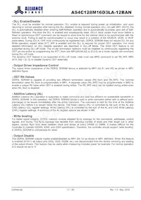 AS4C128M16D3LA-12BANTR Datasheet Page 17