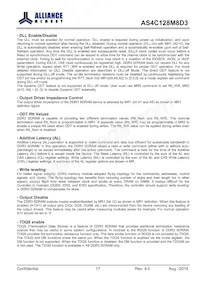 AS4C128M8D3-12BINTR Datasheet Page 17