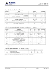 AS4C16M16S-6BINTR Datasheet Page 17