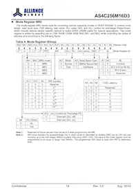AS4C256M16D3-12BINTR Datenblatt Seite 14