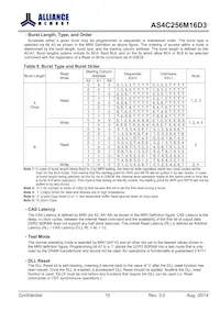AS4C256M16D3-12BINTR數據表 頁面 15