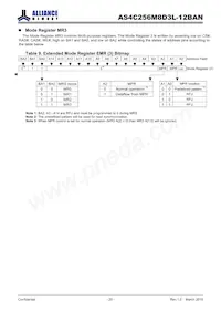 AS4C256M8D3L-12BANTR Datasheet Pagina 20