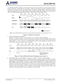 AS4C4M16S-6BINTR Datasheet Page 11