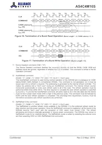 AS4C4M16S-6BINTR Datasheet Pagina 15