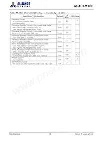 AS4C4M16S-6BINTR Datasheet Pagina 18