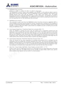 AS4C4M16S-6TAN Datasheet Page 16