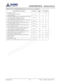 AS4C4M16S-6TAN Datasheet Page 18