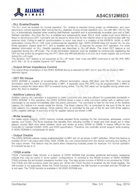 AS4C512M8D3-12BINTR Datasheet Page 17